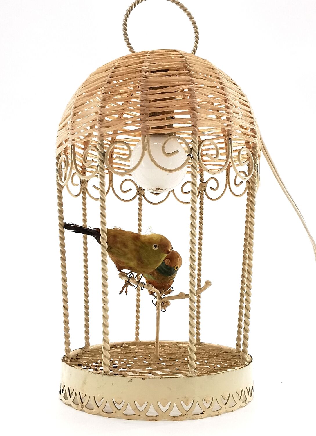 Vintage bird cage lamp 70's