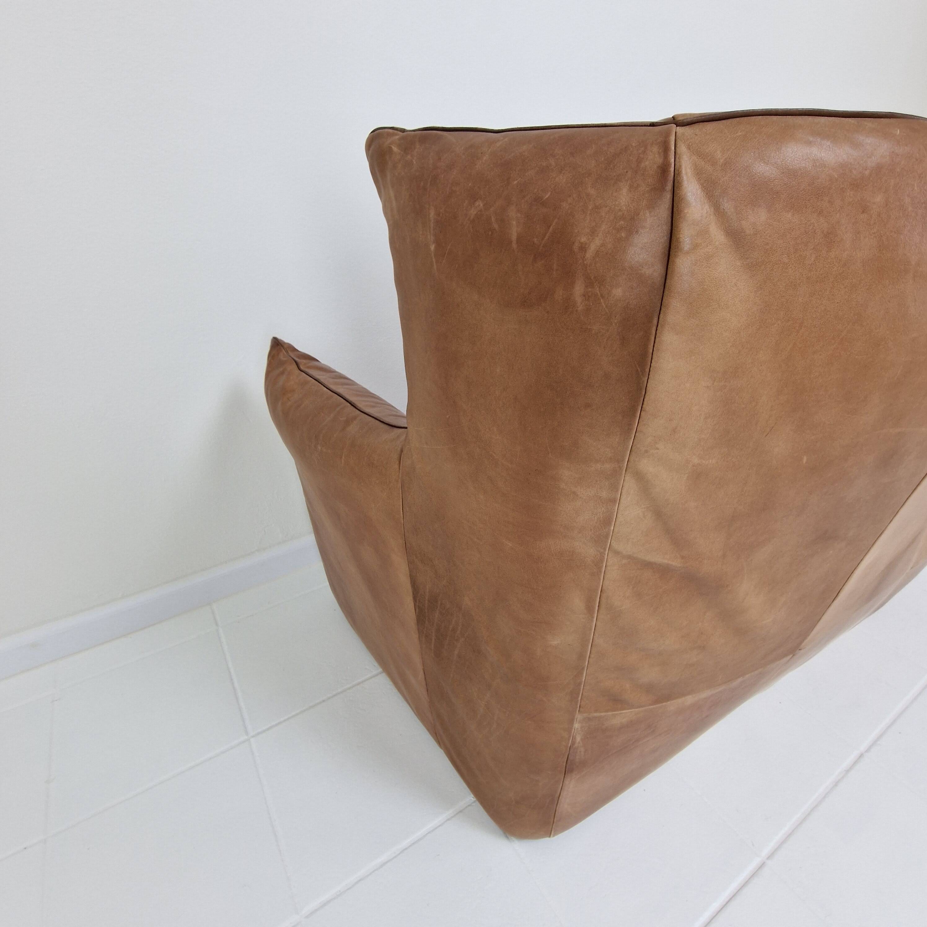 High Back Sofa in Cognac Leather by Gerard Van Den Berg for Montis, 1980s