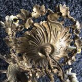 Lustre en bronze dix feux