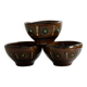 3 ceramic bowls.