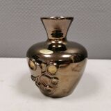 Ceramic vase with metal glaze from Frank ceramics Denmark 1970-80s.