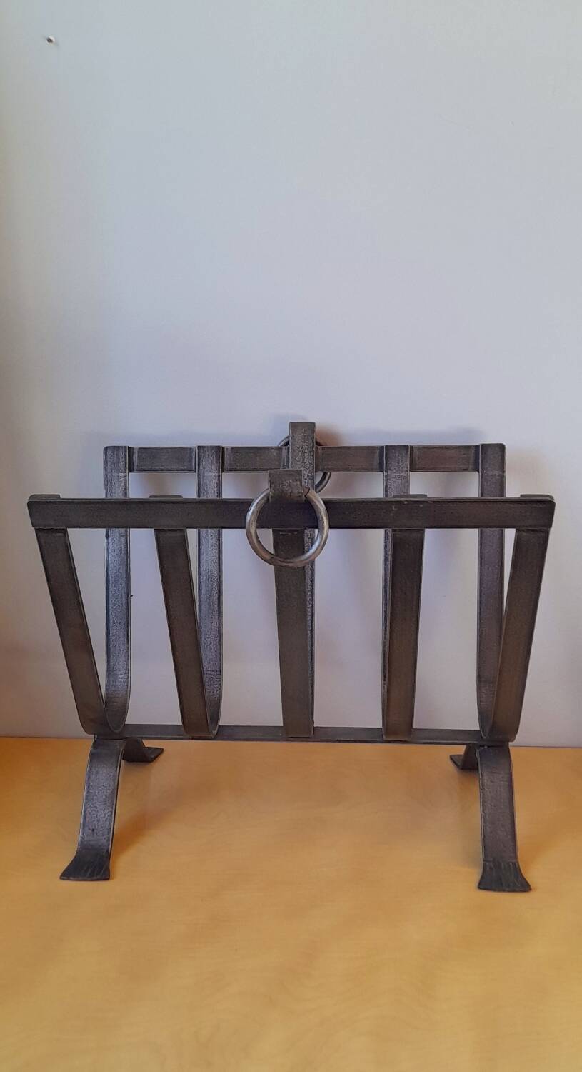 Brutalist magazine rack