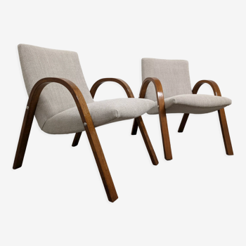Pair of Bow Wood armchairs from the 50s/60s by Steiner