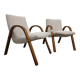 Pair of Bow Wood armchairs from the 50s/60s by Steiner