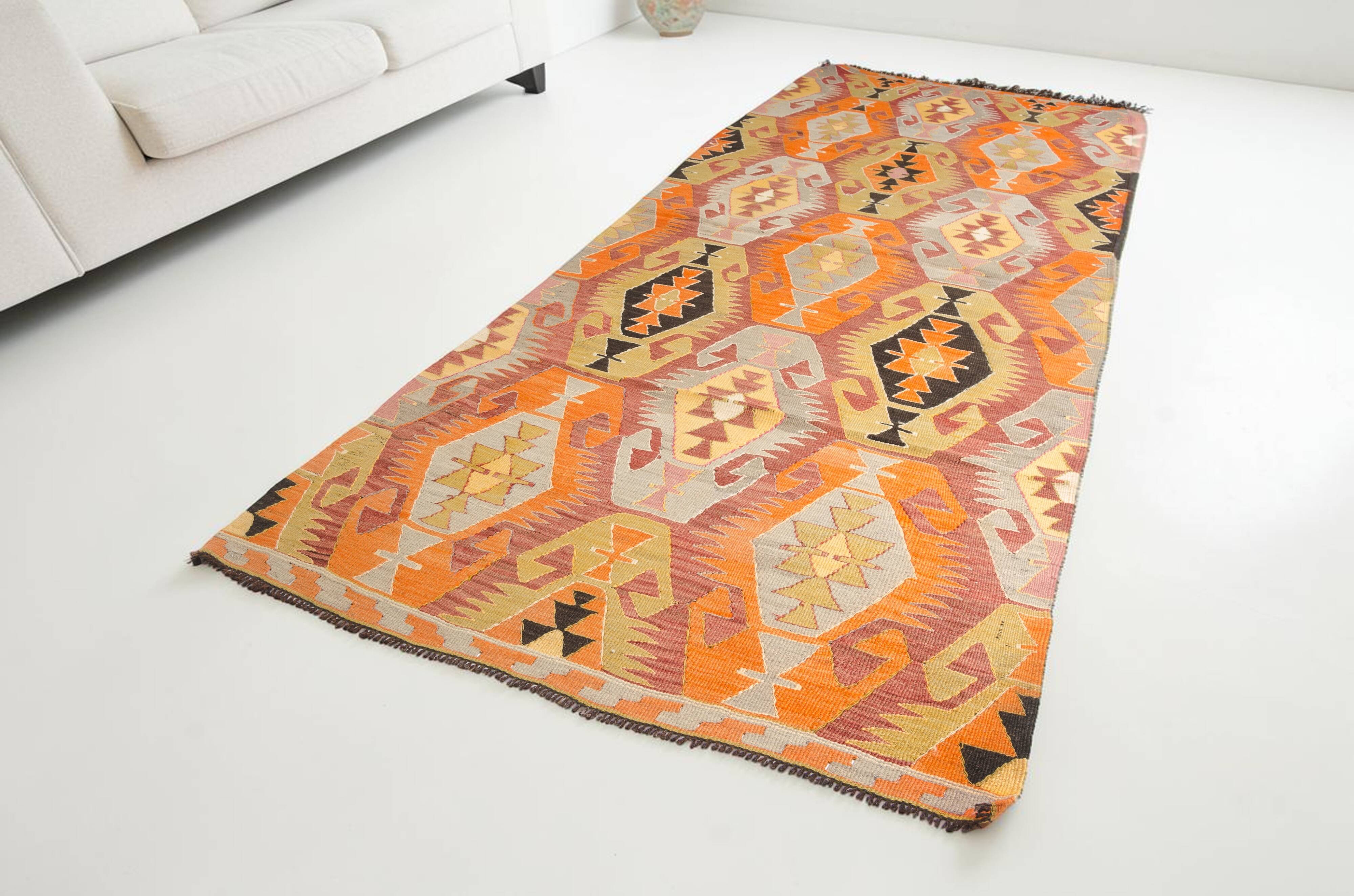 Vintage Anatolian Wool Kilim Rug sku132