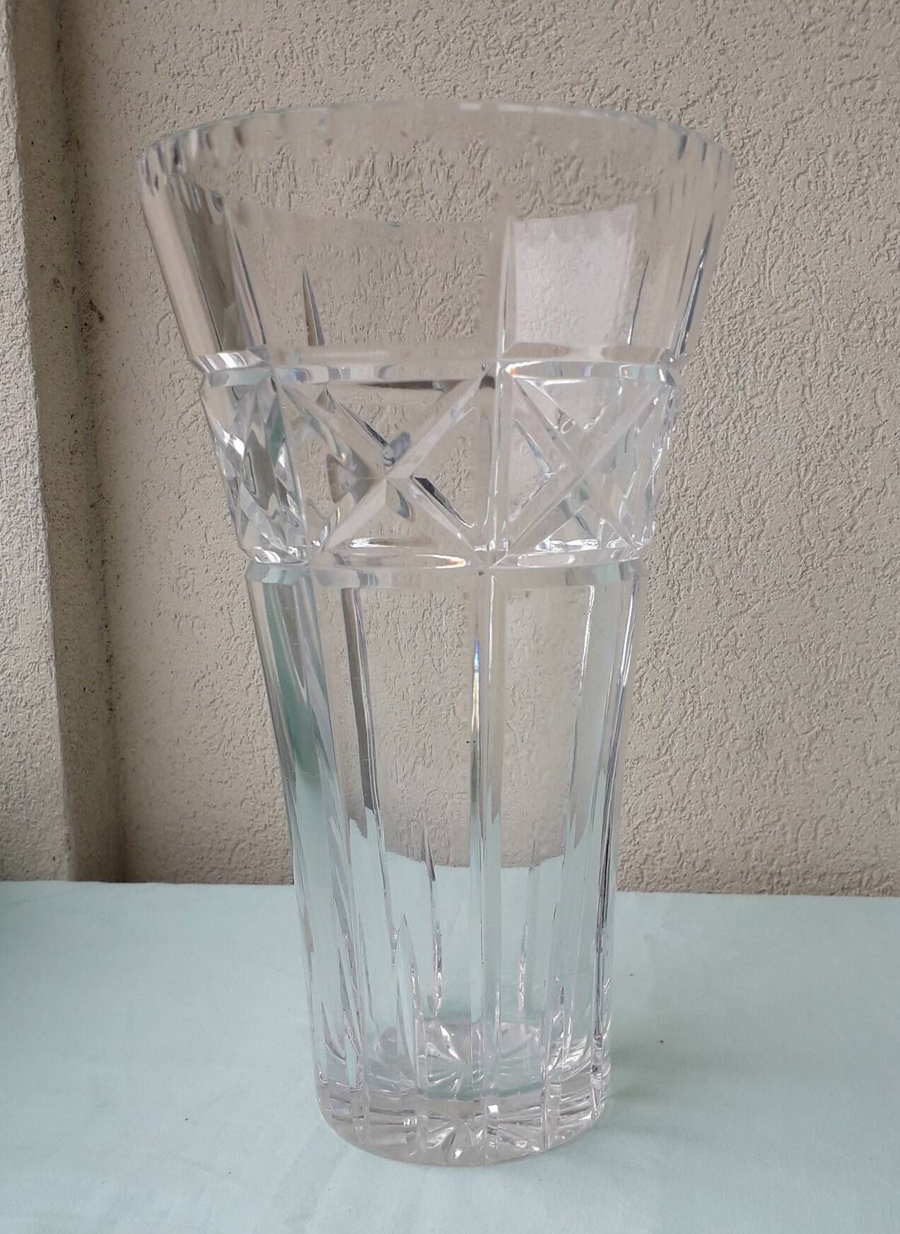 Cut crystal vase