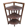 Vintage rattan and wicker corner shelf, 3 tiers