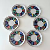 6 Rosenthal Szenario Metropol espresso cups + saucers, 90's