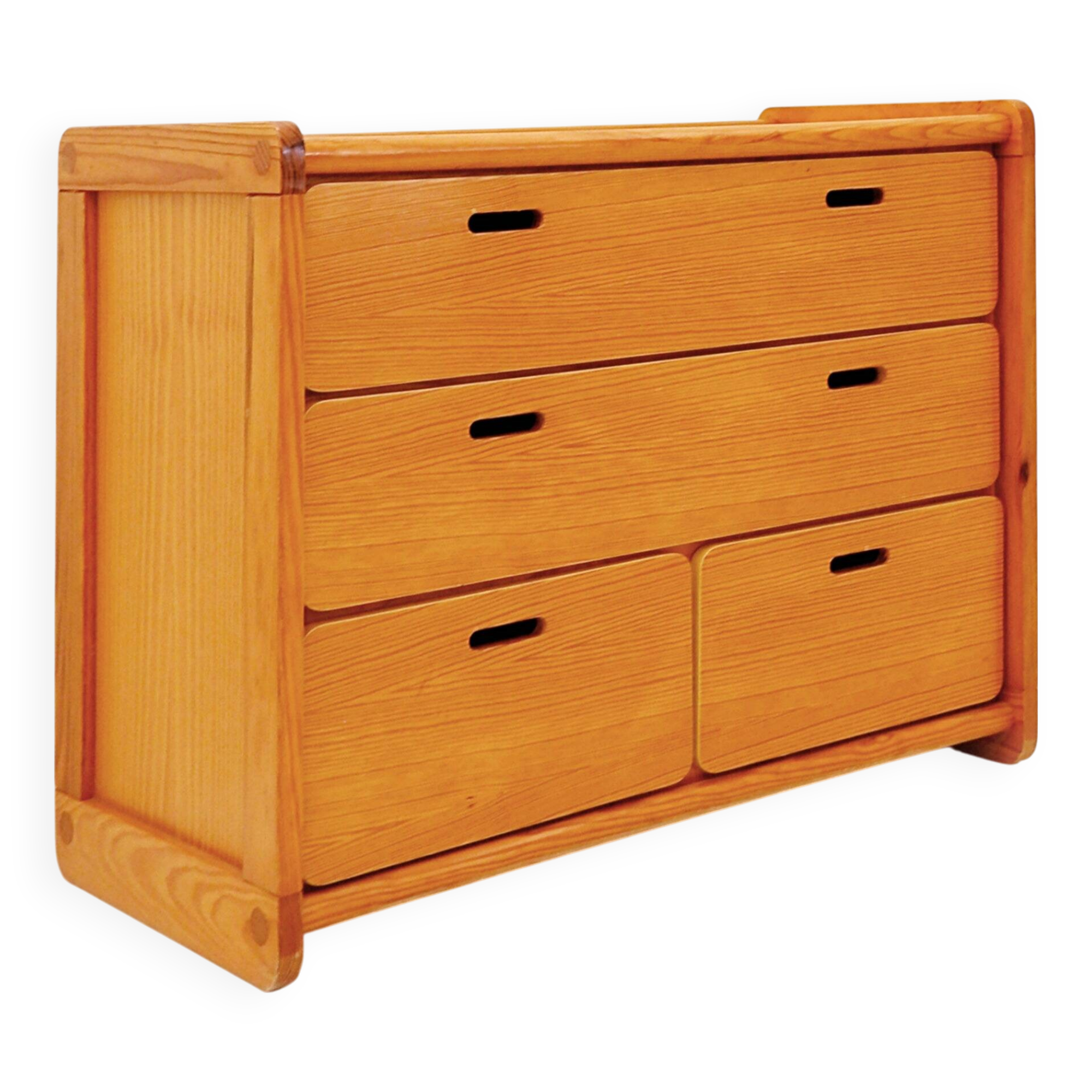 Vintage pine chest of drawers from the 1980s