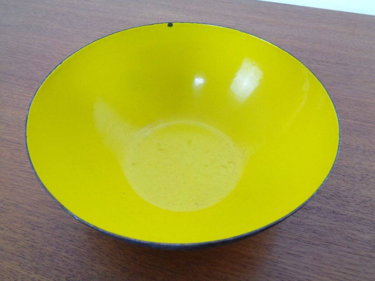 Yellow Krenit Bowls by Herbert Krenchel Torben Ørskov, Set of 3, 1960s