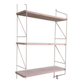 Metal and wood wall shelf