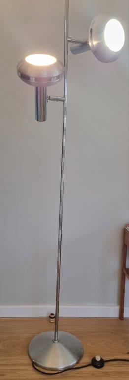 Vintage 70s aluminum floor lamp