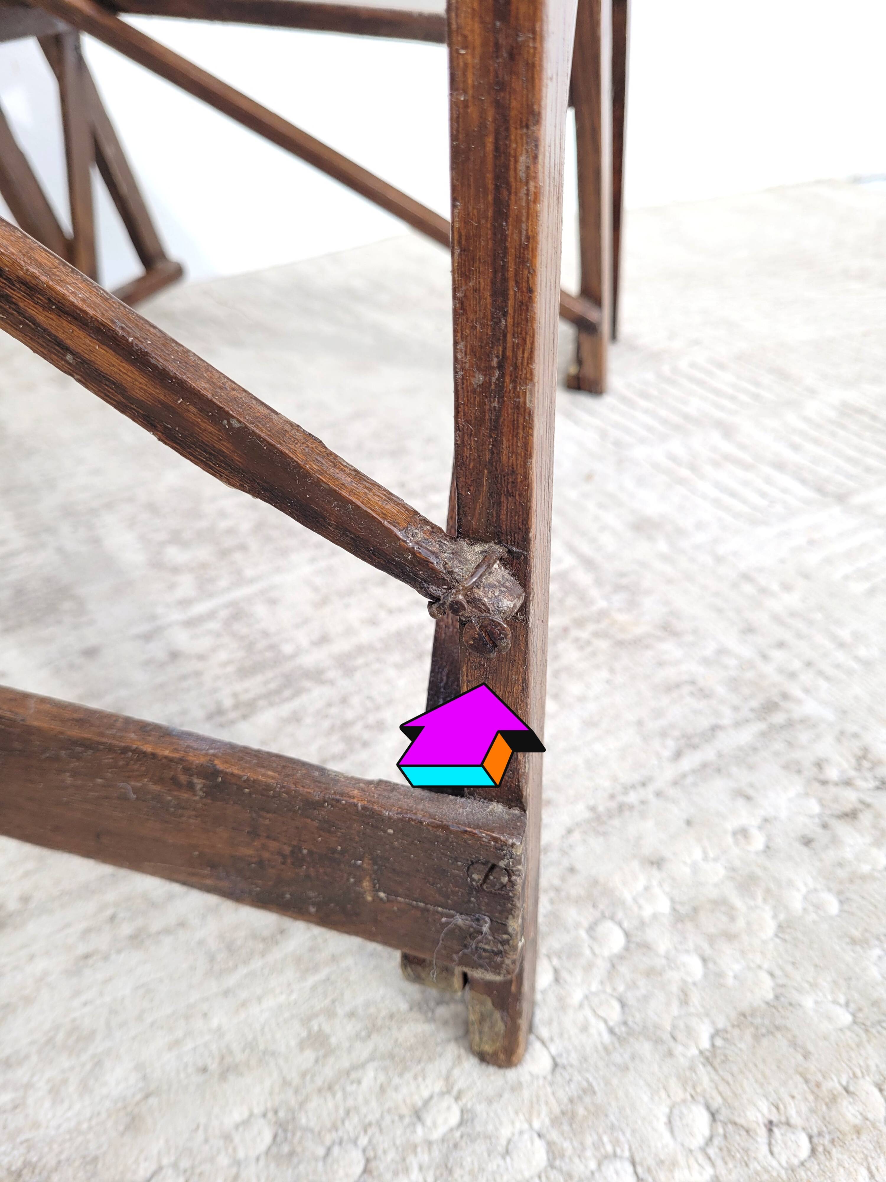 Old small folding painter's stepladder ladder