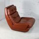 Easy chair "space age". Jean Prévost, France, leather, circa 1970