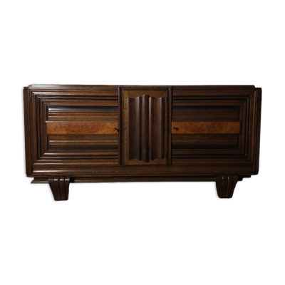 Enfilade Art-Déco en chêne et loupe d'orme