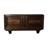 Art Deco enfilade in oak and elm burl