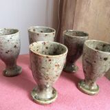 Set of 5 cups in sandstone