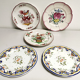 Collection de 5 assiettes en Faience , décor Strasbourg , Rouen .....