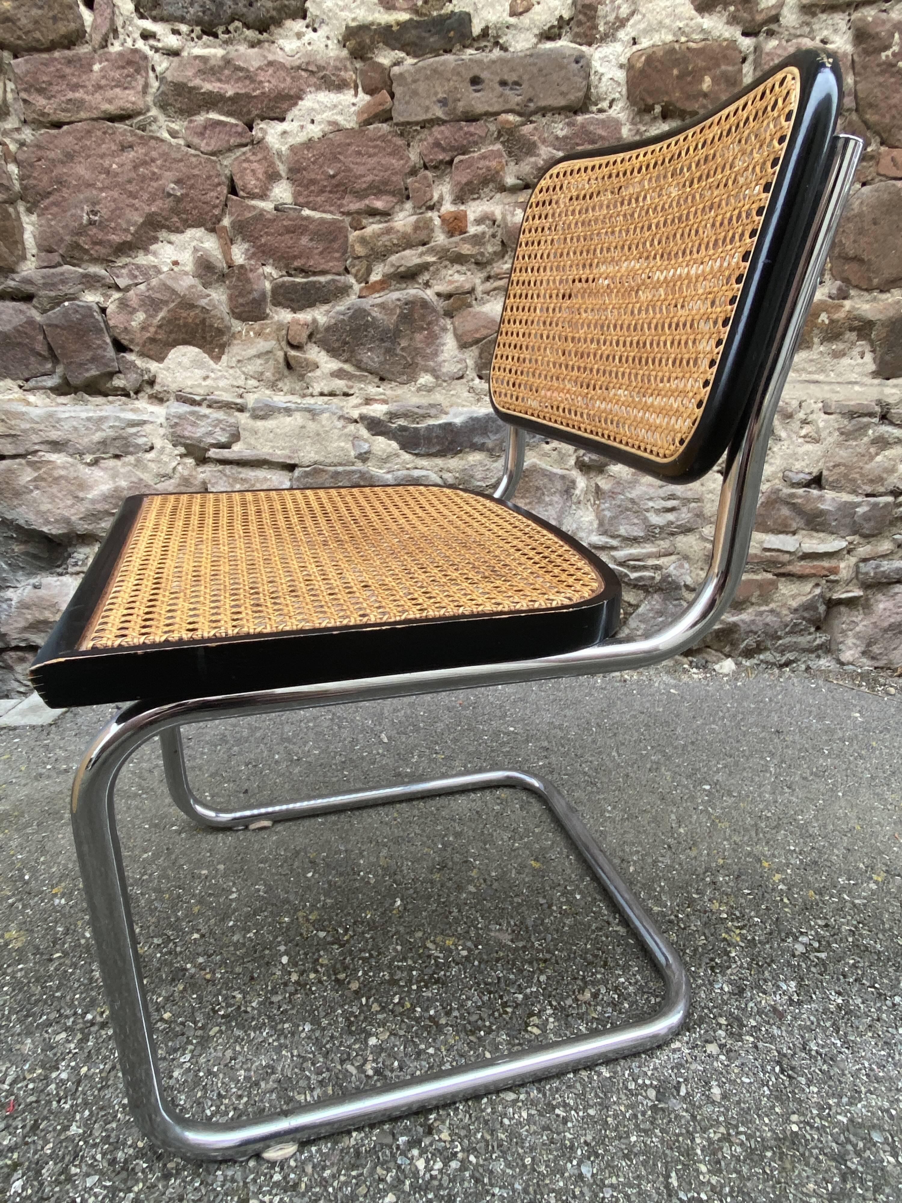 Marcel Breuer Cesca cantilever chair, Italy, 1980s