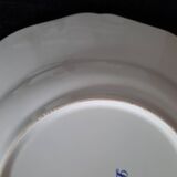 Flat plate No. 4 The Roosters signed Lunéville Keller & Guérin diam. 25.5c