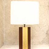 Lampe La Luco finition vernis noyer & or jaune