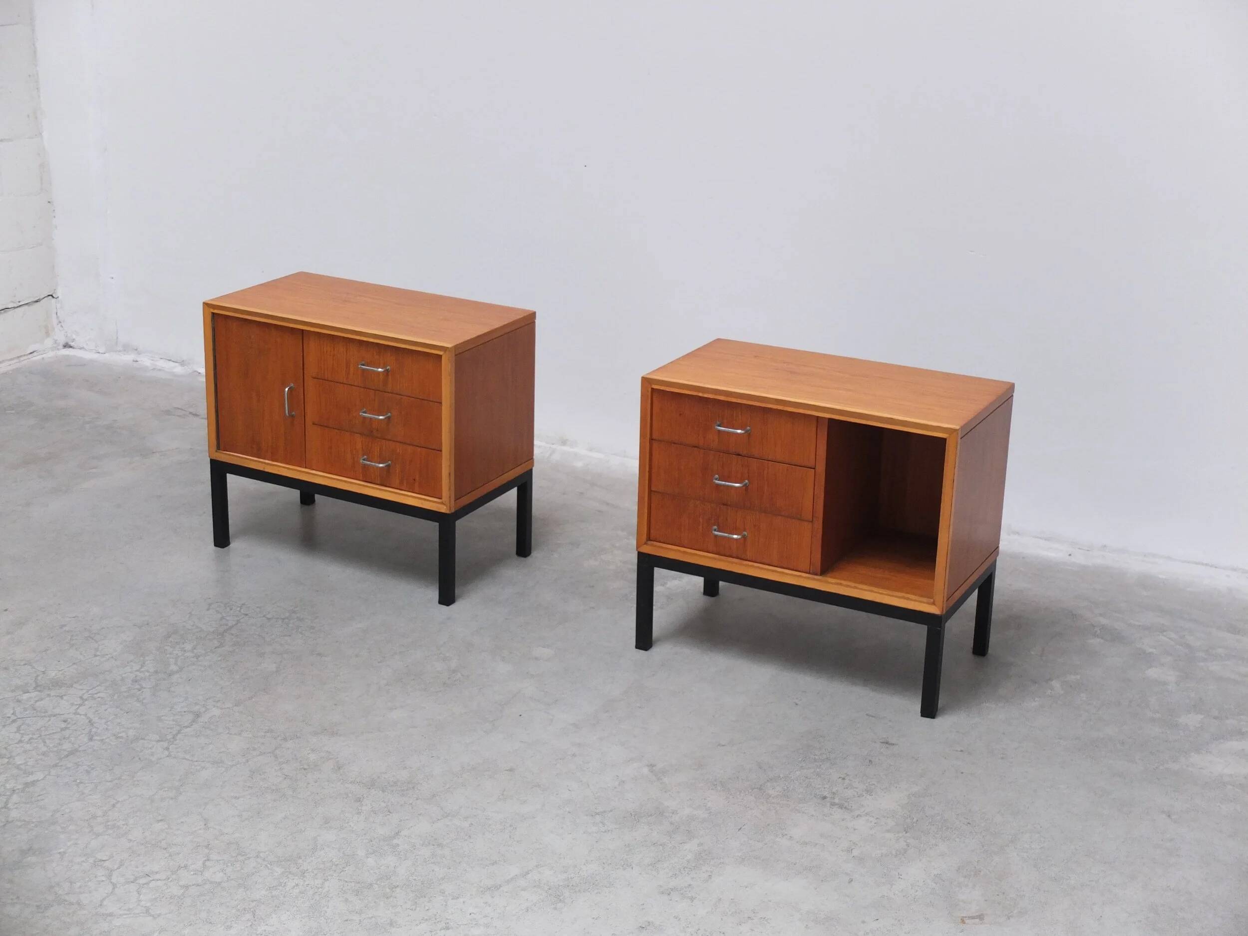Pair of mid-century side tables in the style of Jos De Mey, 1950s