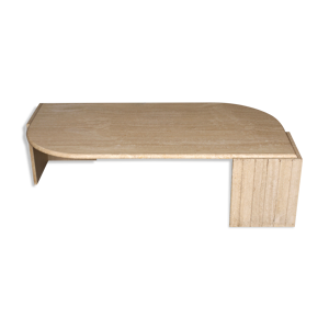 Table basse vintage en travertin
