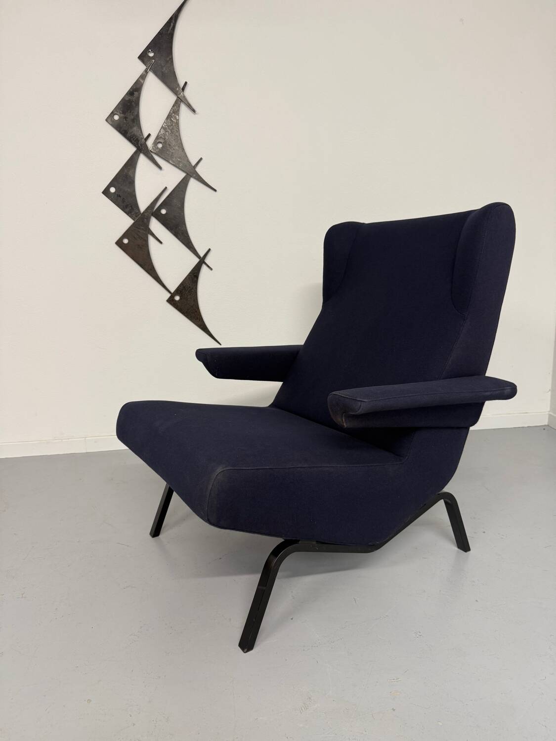 Archi Ligne Roset armchair, Pierre Paulin design, CM 195 HD, vintage blue