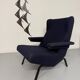 Archi Ligne Roset armchair, Pierre Paulin design, CM 195 HD, vintage blue