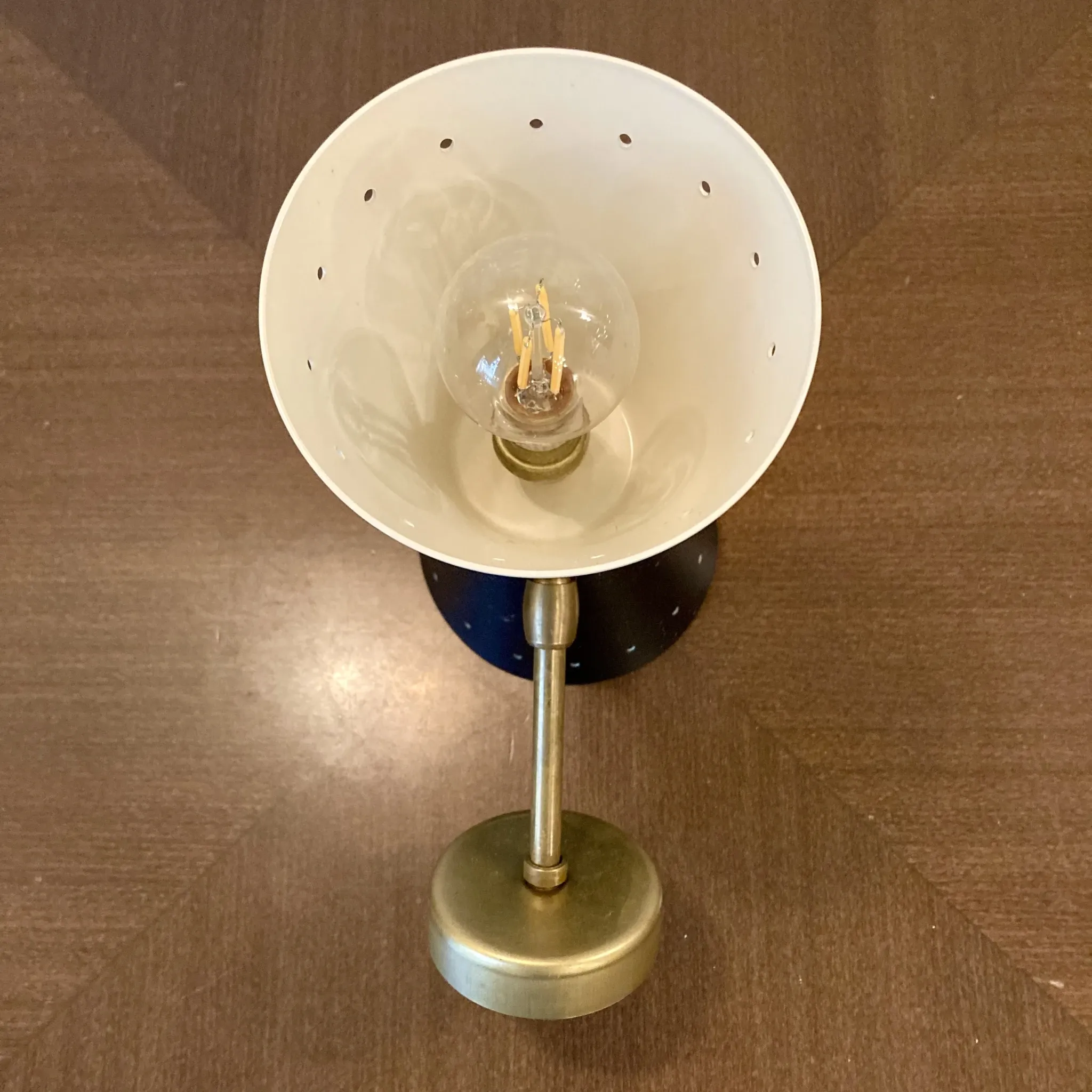 Vintage wall lamp "Diabolo" – 1950s style - black and white