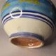 Portuguese Ceramic Vase Decorated with Blue & Gold Fish
