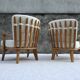 Paire de fauteuils en chêne par Guillerme et Chambron pour Votre Maison, 1960