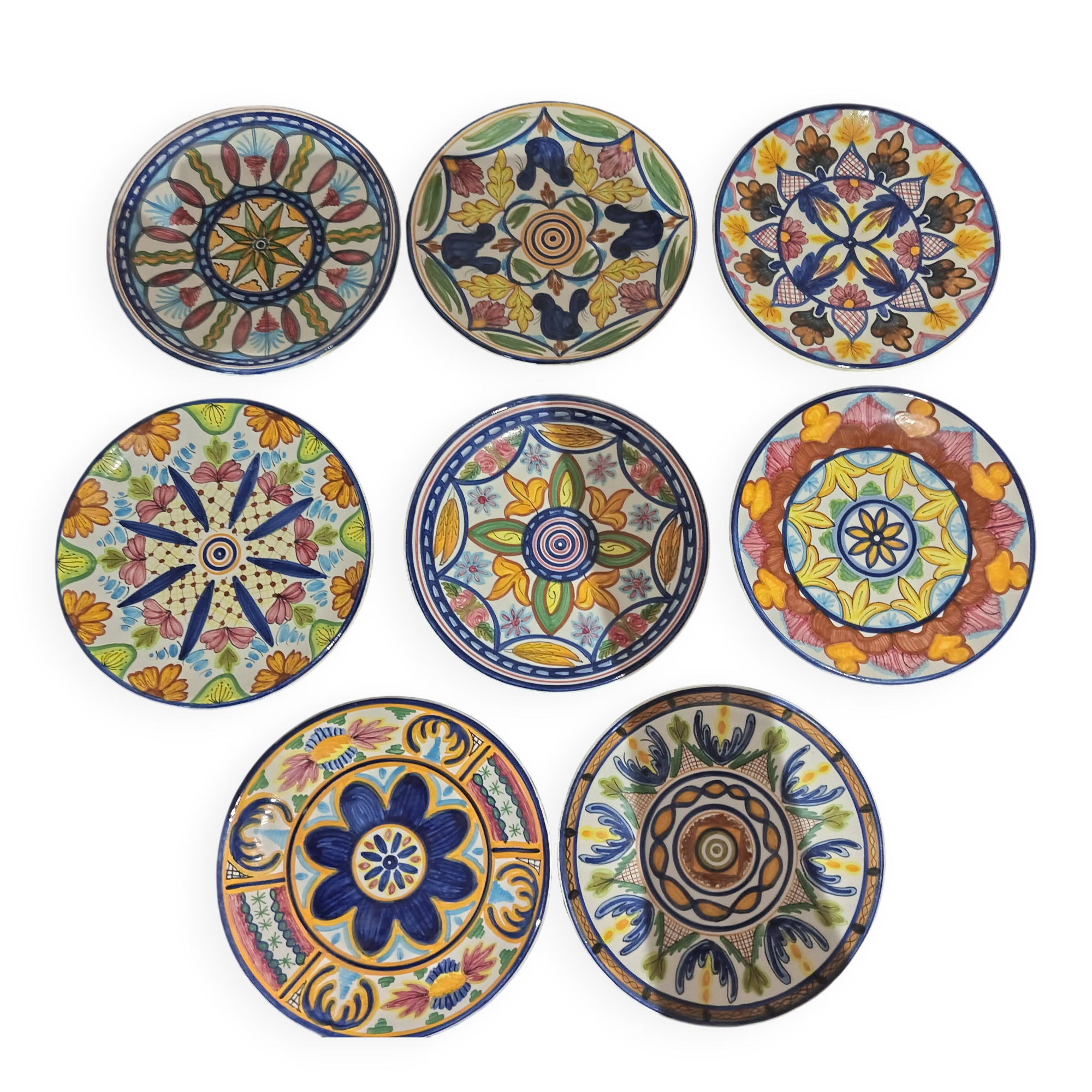 8 handmade ceramic dessert plates J.Arzo