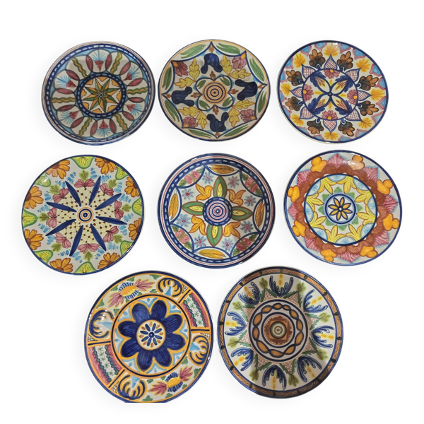 8 assiettes a dessert ceramique fait main j.arzo