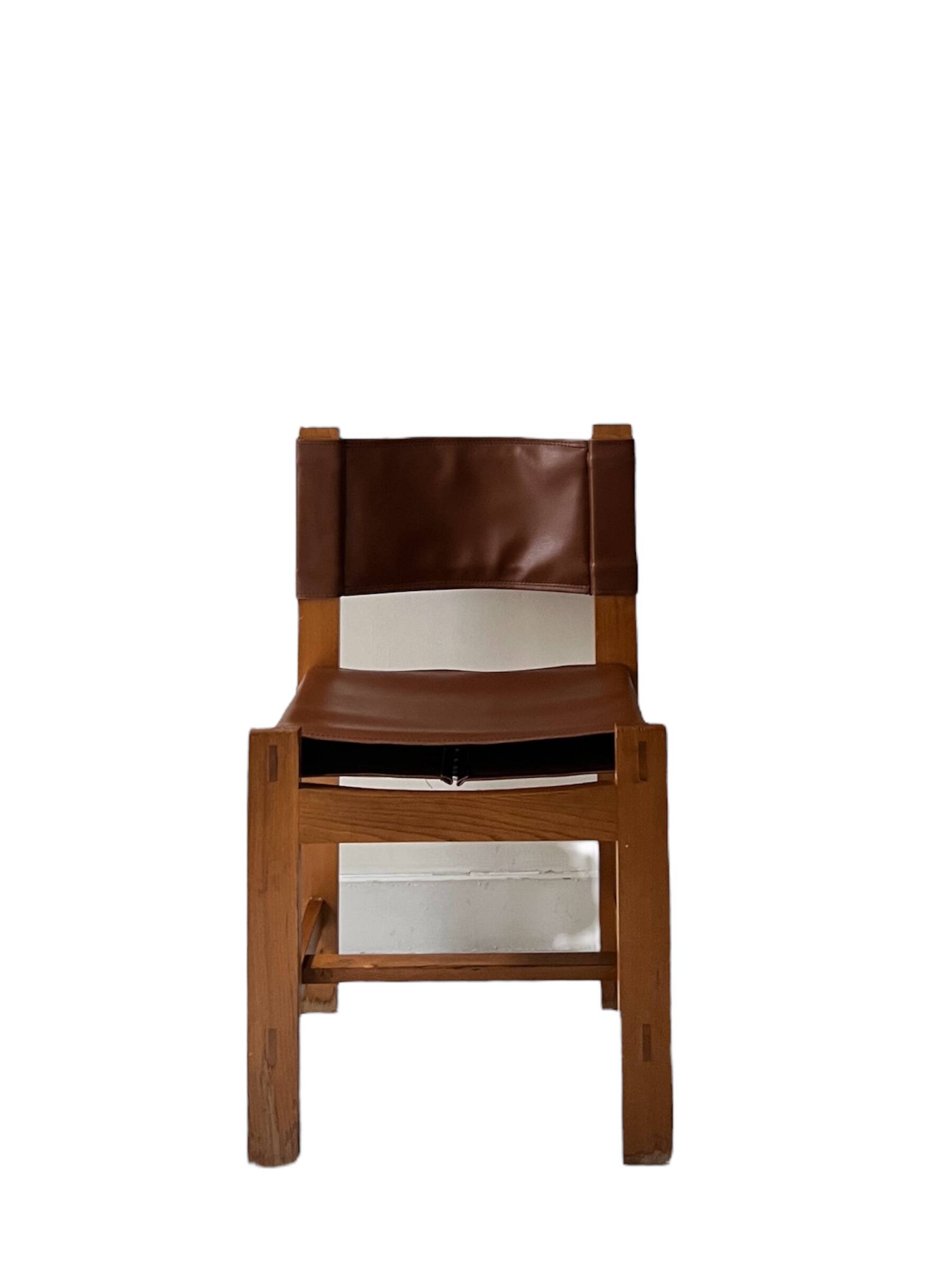 Regain chair in cognac wood, French design 1960
