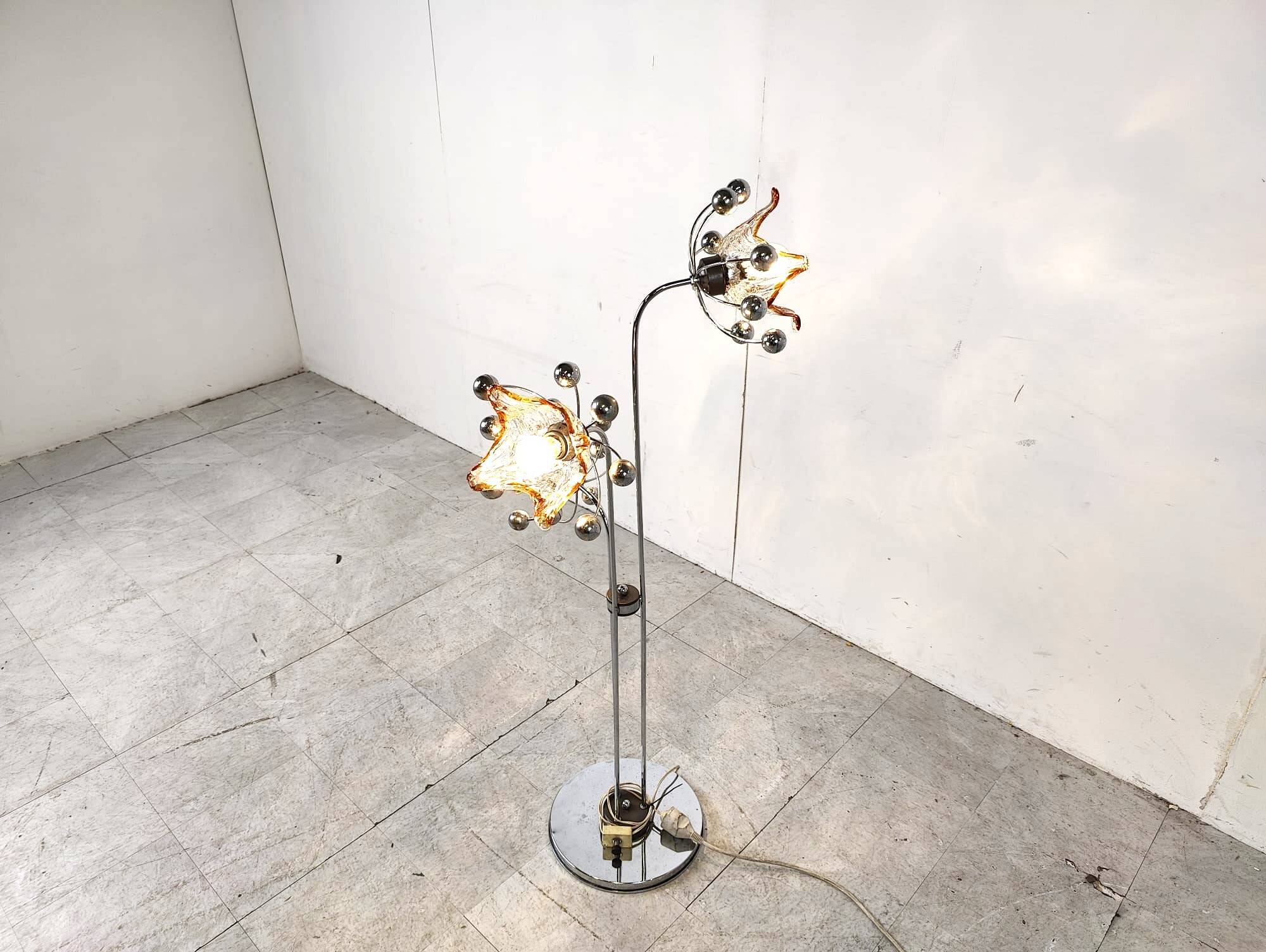 Vintage murano glass floor lamp, 1960s