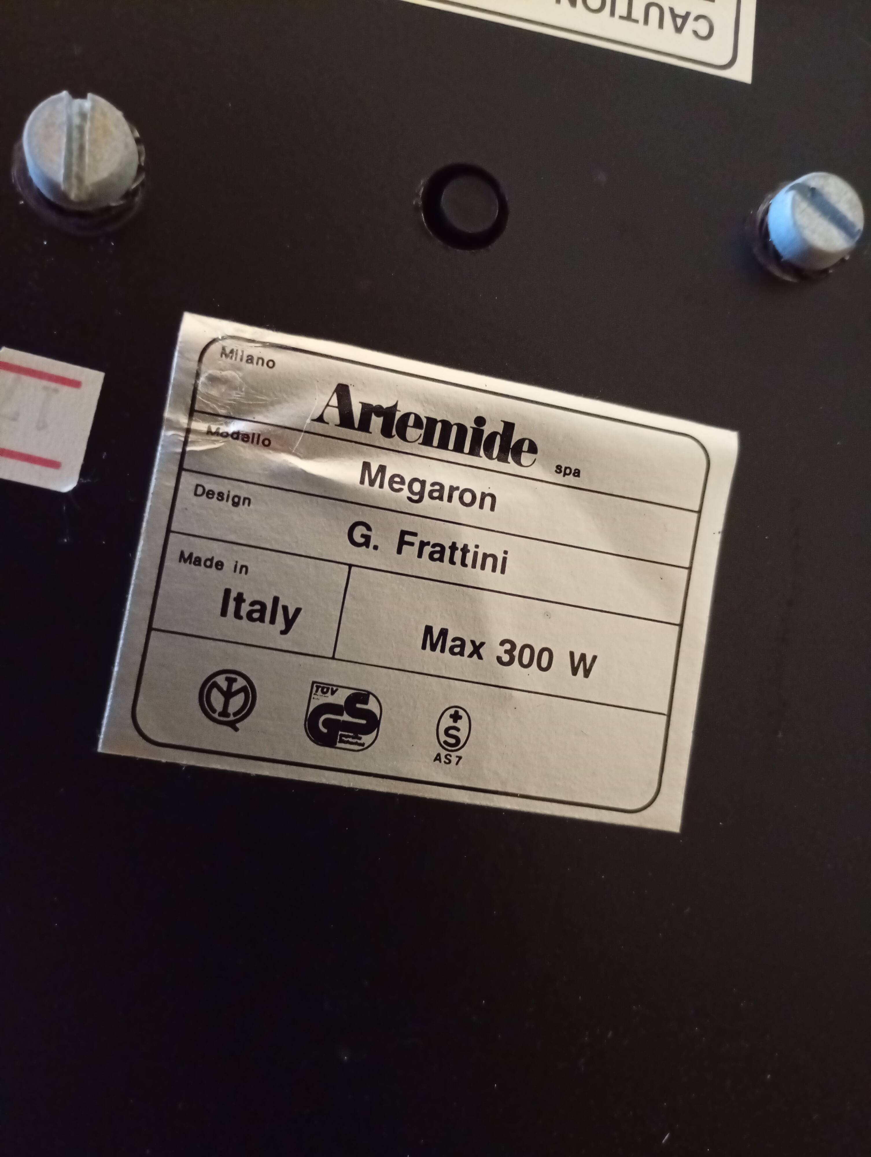 Rare Artemide "Megaron" red floor lamp - design by Gianfranco Frattini 1979