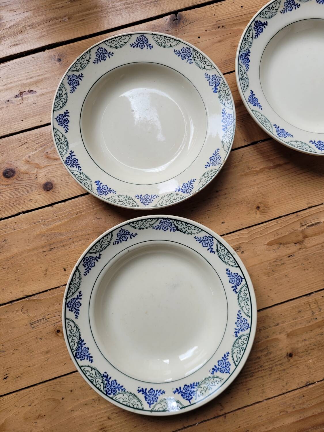 Set of 7 soup plates n°64 Moulin des Loups et Hamage