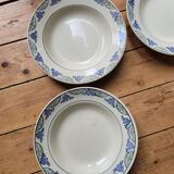 Set of 7 soup plates n°64 Moulin des Loups et Hamage