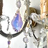 Pair of Marie Thérèse double wall lights in Bohemian crystal