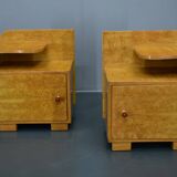 Ensemble de deux tables de chevet Art Déco Tchécoslovaquie, années 1939