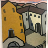 Oil painting on canvas "The Farm" Franco Prayer (1924) 60x50 cm