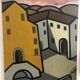 Oil painting on canvas "The Farm" Franco Prayer (1924) 60x50 cm