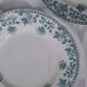 Set of 4 antique ironstone plates from Saint-Amand, "Jane" model.