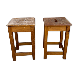 Pair of workshop stools