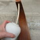 Pair of vintage Philips wood and opaline wall lamps