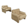 Paire de fauteuils C&C Coronado, design T. Scarpa, tissu vintage, années 1960-1970