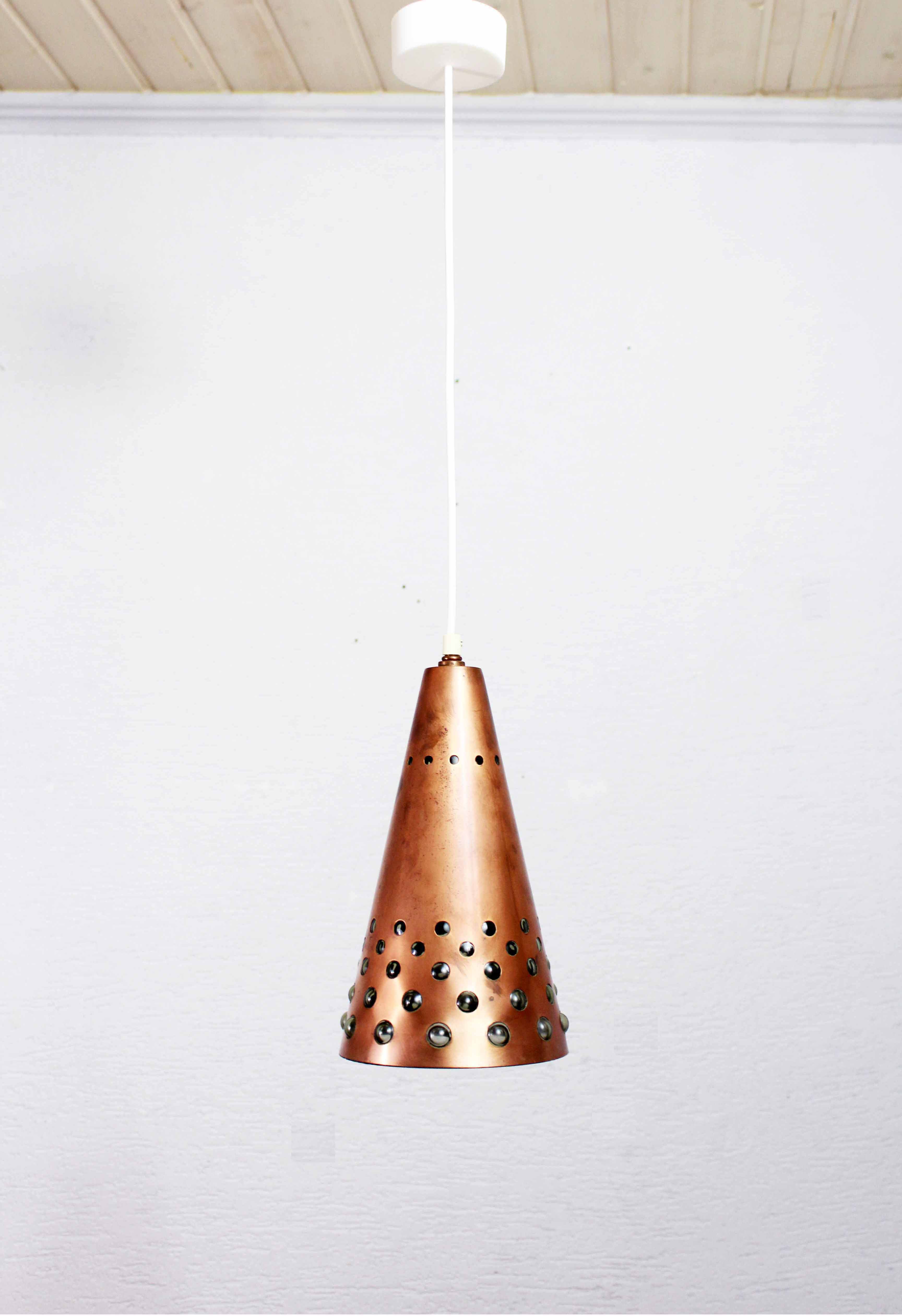 Nanny Still pendant lamp in copper and glass