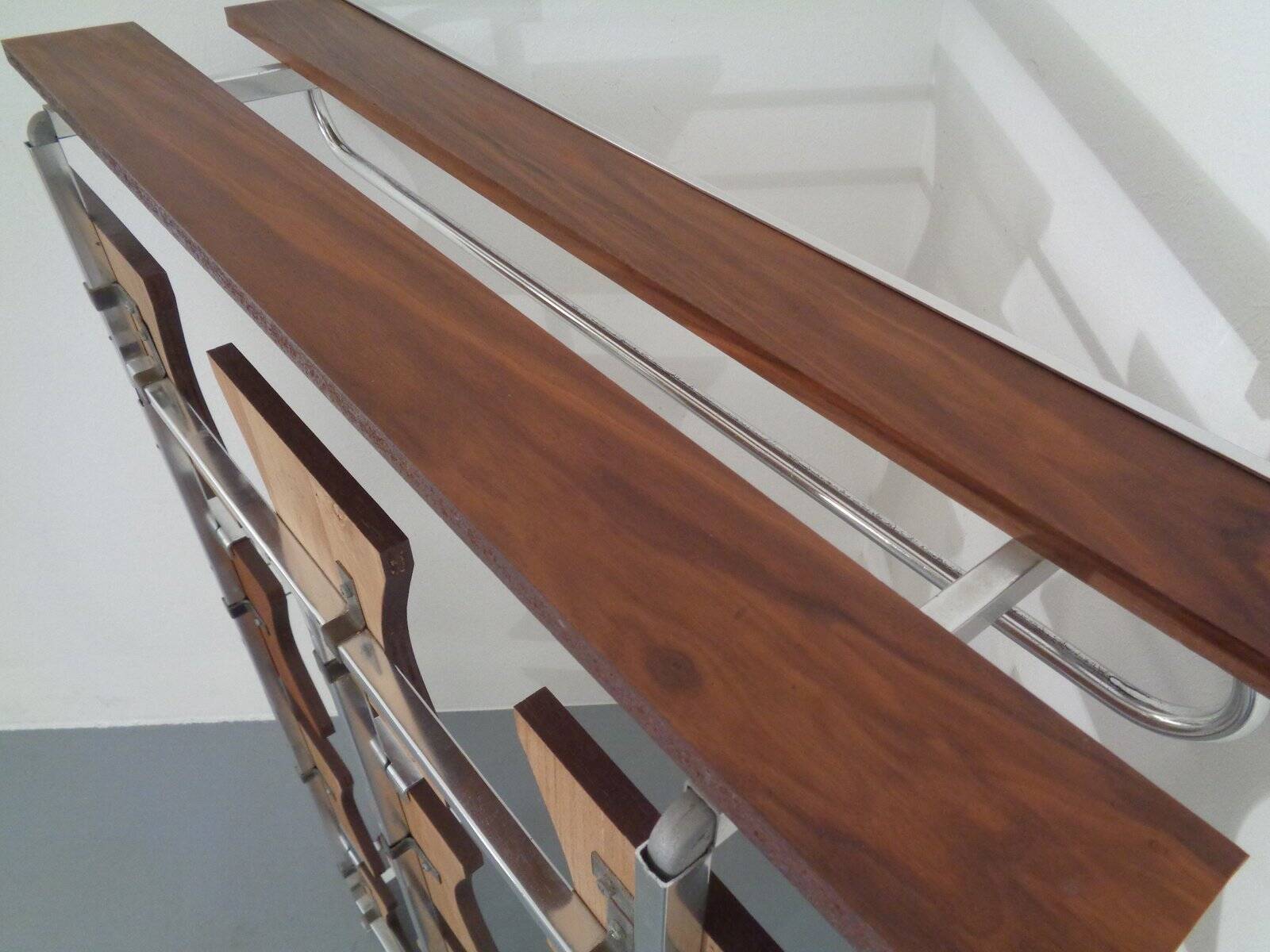 Mid-Century Teak Wardrobe with Hat and Coat Rack, 1960s