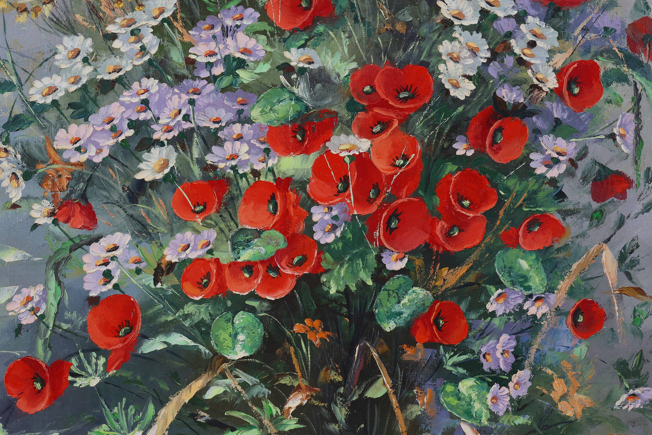 20th Century Baroque Still Life with Flowers by Roger Remmerie, Belgium